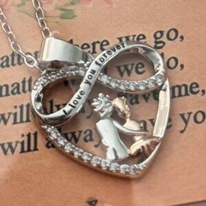 NWT - S925 Grandma and Granddaughter Infinite Love Necklace